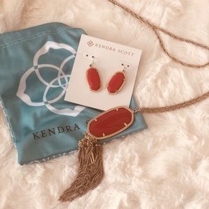 Kendra Scott Red/Gold Rayne/Dani Set